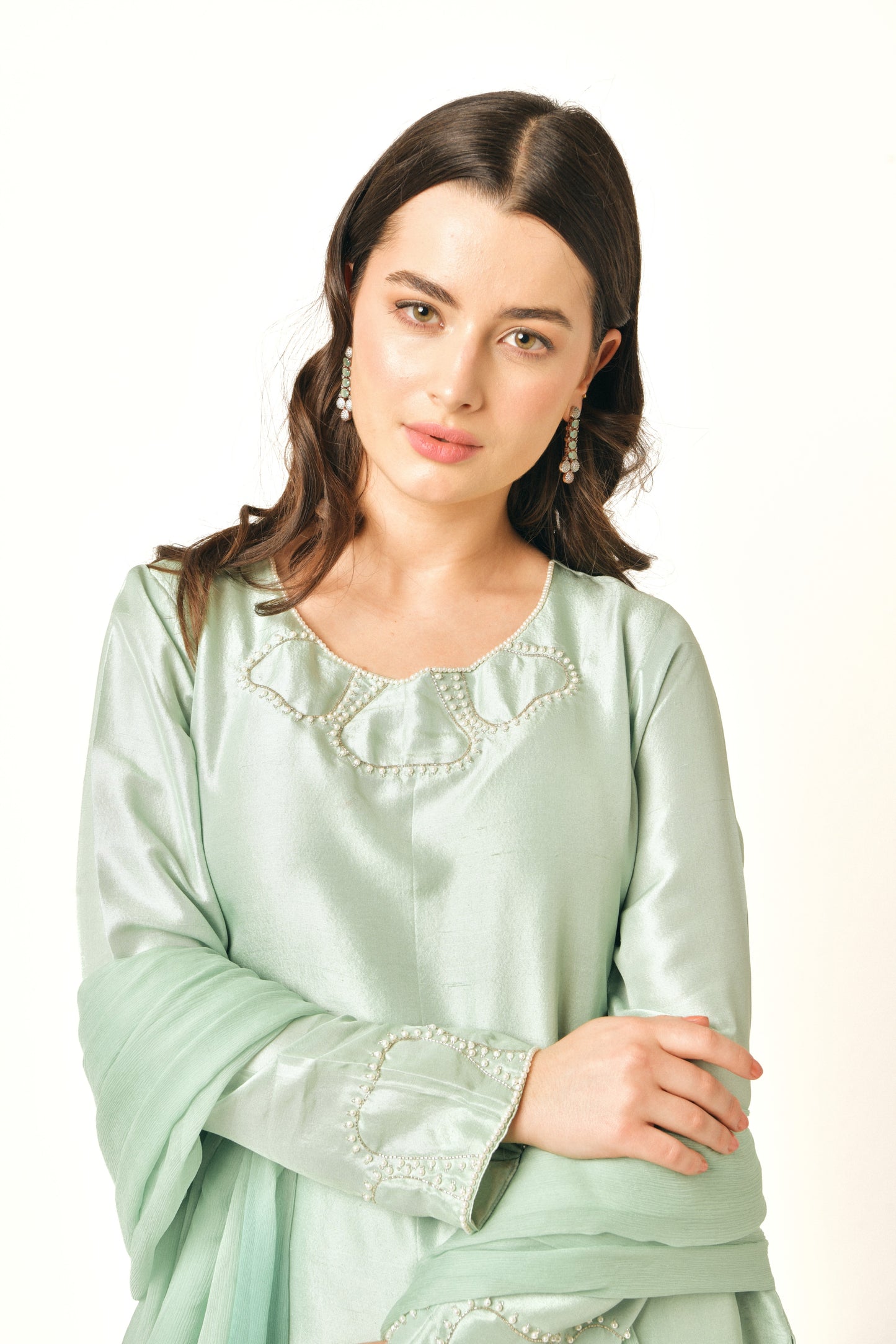 Raw silk dress