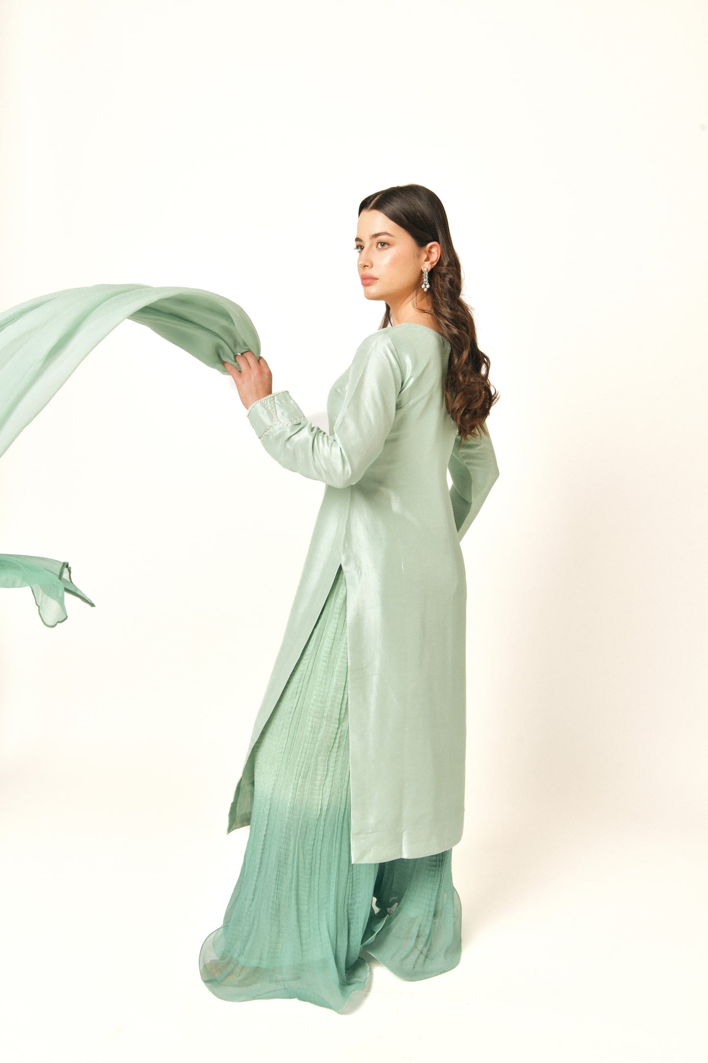 Raw silk dress
